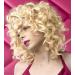 PORSMEER Afro Blonde Wig Women Synthetic Big Curly Wig Natural Hair for Women Kinky Curly with Bangs Short Wigs