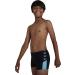 Speedo Boys Boom Logo Splice Aquashort 11-12 Years - Black/Light Adriatic | Stylish Swimwear for Kids | International Shipping - Buy Online on GoSupps.com