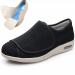 DHIJUPNG Extra Wide Width Walking Sneakers Women's Non Slip Wide Width Shoes with Adjustable Walking Shoes for Diabetic Edema Plantar Swollen Feet BlackMen 9/Women 10 Black Men 9/Women 10