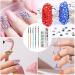 Nail Brush Rhinestones Set - 12 Colors AB Crystal Rhinestones for Nails | 5PCS Double-Ended Fine Liner Acrylic Nail Brush | Nail Art Design Kit with Upgraded Point Drill Drawing Brush Pen - Dotting Tools Included - Buy Online on GoSupps.com