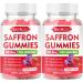 2 Pack Saffron Gummies for Kids & Adults - 10-in-1 Saffron Supplements with Magnesium L-Theanine Rhodiola - Supports Vision & Zzz Sugar-Free Raspberry Flavor 120 Count 60 Count (Pack of 2) - Buy Online on GoSupps.com