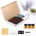 100 Mini Brown Glass Bottles 1ml with Brush Pearl Cutter & Stickers - Ideal for Essential Oils Spa & Massage - Perfect for DIY Projects - Buy Online on GoSupps.com