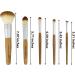 Bamboo Naturals Makeup Brushes Set - 5 Brushes with Natural Bamboo Handles for Powder, Liquid Foundation, Eyeshadow, Smudge, Angled Eyeliner - 11 x 1.3 x 7 - Buy Online on GoSupps.com
