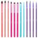 MODA 12pc Bold Artistry Makeup Brush Variety Set  Includes - Oval  Flat  Angled  & Liner Brushes