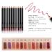 Matte Lip Liner Pencil Set -12pcs/set NICEFACE Waterproof Long-lasting Lip Liner Pencil Lipliner Pen Makeup Cosmetic - Buy Online on GoSupps.com
