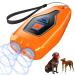 Dog Bark Deterrent Devices Ultrasonic Dog Barking Control Device Anti Bark Device for Dogs with LED Flashlight 33 FT Range Rechargeable Dog Bark Deterrent Orange