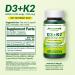 INNERVISNUTRITION Vitamin D3 5000 IU + K2 MK-7 100mcg Bone Heart & Immune Support Easy to Swallow 60 Capsules - Buy Online on GoSupps.com