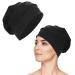 WLLHYF Sleep Cap Soft Hair Wrap Cover Satin Lined Beanie Pleated Bonnet Adjustable Turban hat Nurse Cap Bonnet for Medium Curly Frizzy Hair Chemotherapy hat for Women and Men