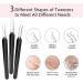 Xesscare 7-Piece Pimple Popper & Blackhead Remover Tool Kit - Acne Extractor & Tweezers for Facial, Nose, and Forehead - Blemish & Whitehead Removal (Black) - Buy Online on GoSupps.com
