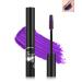 Purple Glitter Mascara Sparkle Colorful Waterproof Mascara for Eyelashes Liquid Lash Extensions Mascara Long Wear Lengthening Curling Eye Lashes Rimel De Pesta as Halloween Christmas Cosplay Party-04 04# Purple