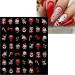 JMEOWIO 6 Sheets 3D Embossed Christmas Nail Art Stickers Decals Self-Adhesive 5D Snowflake Xmas Winter Holiday Cute Colorful Nail Supplies Nail Art Design Decoration Accessories - Buy Online on GoSupps.com