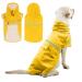 Petcute dog rain coat windproof waterproof dog raincoat with reflective stripes adjustable dog rain jacket with hood and collar hole for small medium -sized and large dogs 2xl yellow