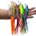 DAMIDEL 4 Pcs Large Simulation Squid Fishing Lures Bait Kit,3D Holographic Eyes,Built-in Multicolored Lead BlocksThrough Heavy Duty ,Stable and Tempting 4 color