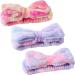 spa headband three-piece headband for washing face face wash headband makeup headband skincare headband face wash bow headband (Gradient Purple Pink and White) - Buy Online on GoSupps.com