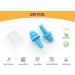 Silicone Ear Plugs - 2 Pairs, NRR 32, Waterproof, Hypoallergenic - Ultra Comfortable Noise Reduction for Swimming, Concerts & Airplanes - with Travel Pouch (Blue) - Buy Online on GoSupps.com