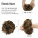 FESHFEN 100% Human Hair Messy Bun - Curly Hair Scrunchie Updo Extension 4P27# Brown Mixed Blonde - Buy Online on GoSupps.com