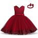 TTYAOVO Baby Princess Tutu Gown | Baptism Christening Dress 0-6 Months | Red - Buy Online on GoSupps.com