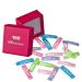 Hair -like hair clips rectangular (20 pieces | glitter | 3.9cm) for girls including box for storage (box color: pink)