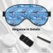 Blue Fish Print Sleep Eye Mask - Soft Blindfold with Elastic Strap for Travel & Night Sleeping - Buy Online on GoSupps.com
