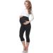 Be Mammy Maternity 3/4 Leggings 03 4XL Black - Comfortable Pregnancy Wear - Buy Online on GoSupps.com