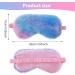 3 Pcs Plush Sleeping Eye Mask Set - Soft Faux Fur Blindfolds for Travel & Naps | Tie-Dye Colors (Pink Purple Blue) | Comfortable Eye Shade for Adults & Kids - Buy Online on GoSupps.com