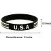 BRANDWINLITE Silicone Rubber Wristbands Bracelets - American Flag Design for Patriots & Sport Fans | 6pcs Gray Adult Size 8 - Buy Online on GoSupps.com