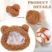 WLLHYF Cute Cat Winter Warm Bear Hat Soft Comfortable Adjustable Small Pet Headwear Costume Clothes for Cat Kitten Puppy Dog(Brown) - Buy Online on GoSupps.com