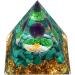 Handmade Orgone Pyramid for Positive Energy Amethyst Crystal Sphere Pyramid Protection Crystals Energy Generator for Stress Reduce Healing Meditation Attract Wealth Lucky (Green Tree of Life) - Buy Online on GoSupps.com