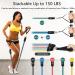 14Pcs Heavy Duty Resistance Bands Set for Men and Women - Ideal for Yoga, Pilates, Physio, and Home Gym Workouts - Buy Online on GoSupps.com