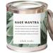 Premium Sage Candle - 100% Natural Coconut Soy Wax Blend Wood Wick and Clean Phthalate-Free Scent | Hand Poured in USA I Biodegradable & Compostable I Home Energy Cleansing | Home Aromatherapy 8oz