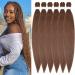 YDDM PRE Stretched Braiding Hair Extensions 26 inch 6packs Extensions Kunsthaar Braids Brown Hair Extension Art Hair For Braid Extension for Braids Jumbo Braids Hair (26#) 66cm-26 inches (6-pack) 30#
