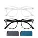 Solmoon blue light filter glasses women men - Blue Light Blasses - Bluberstilter Computer Glasses - Transparent Glasses reduces visual fatigue Premium Round Premium Round black / transparent
