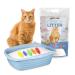 Alpha Paw - Genius Cat Litter, 5-Color Health Indicator, Odor Eliminating, Non-Stick, Lightweight Crystals, Non-Clumping, High Absorption, Unscented 1 Cat