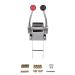 Seachoice Twin Lever Control, Chrome-Plated Brass, Red and Black Knobs, 8-5/16 In. Tall