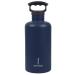 FIFTY-FIFTY Growler, Double Wall Vacuum Insulated Water Bottle, Stainless Steel, 3 Finger Cap with Standard Top, 64 oz./1.9L Navy