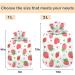 NAANLE Strawberry Watercolor Hot Water Bottle with Cover - 1L | Relief for Back Pain Hand & Foot Warmers Neck Therapy - International Shipping - Buy Online on GoSupps.com