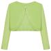 BONNY BILLY Girls Cardigan Long Sleeve Knitted Cotton Bolero Shrug Kids Clothing 4-5 Years Green