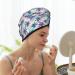Hair Towel Wrap | Quick-Dry Hair Turban with Button - Palm Leaves Design - Buy Online on GoSupps.com