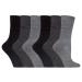 Gentle Grip - 6 Pack of Ladies Diabetic Socks -5-9 us Grey