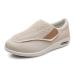 Yytcsjz Men Adjustable Diabetic Shoes Summer and Autumn Swollen Feet Diabetic Edema Boots Slippers Lightweight Extra Wide Breathable for Elderly Diabetic (Color : Beige Foot Length : 12)