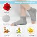 ZAKASA Moisturizing Gel Heel Socks - 2 Pairs for Dry Cracked Heels Repair | Toeless Spa Socks for Foot Care Treatment - Grey - Buy Online on GoSupps.com
