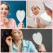 Bling Rhinestone Heart Shaped Handheld Mirror Set - Silver (2 Pcs) | Cute Decorative Cosmetic Mirrors for Women & Girls | Portable Travel Makeup Mirrors - Buy Online on GoSupps.com