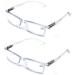 Buy V.W.E. 2 Pairs Lightweight Transparent Readers - Clear Rectangular Unisex Reading Glasses 1.75x with Spring Hinge | International Shipping Available - Buy Online on GoSupps.com