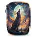 Moon Wolf Print Travel Pill Organizer Bag Portable Weekly Pill Box Travel Medicine Organizer 7 Day Pill Case with Zipper for Daily Travel Family Business Color 6
