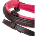 Sunride English Combined Bridle Hawaii with Adjustable Reins - Soft Real Leather Anatomical Design (COB Brown/Pink) - International Shipping Available - Buy Online on GoSupps.com