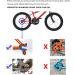 Little World Heavy Duty Rear Bicycle Stabilizers - 1 Pair, Silver - Fits 14-18 inch Bikes - Stronger Version - Buy Online on GoSupps.com