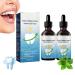 Shark Cartilage Protein Dental Regrowth Drops Shark Cartilage Protein Dental Care Drops Gum Regrowth for Receding Gums Gum Regrowth Treatment Gum Relief Drops Strengthen Gum Attachment (2PCS)