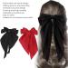 2pcs Oversized Long Tail Hair Bowknot Soft Accessories Large Ribbon Black Red for Dating Parties - Buy Online on GoSupps.com