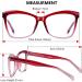 REECKEY Oversized Red Blue Light Blocking Glasses for Women - Square Eye Gaming & Computer Glasses with Anti-Blue Light Filter - Buy Online on GoSupps.com