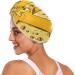 Cheese Color Pattern Hair Towels 2 Pack | Super Absorbent Quick Dry Hair Turbans for Women & Girls - Buy Online on GoSupps.com